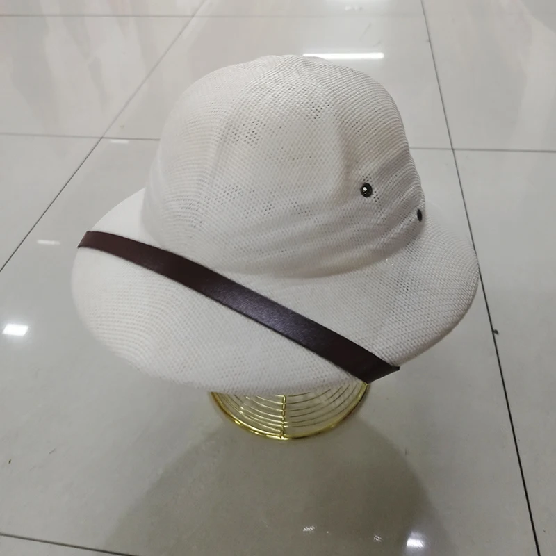 Se2f23c65f13e43149c8396ec22aeb82ad New Straw Helmet Pith Fedora Hats for Babies, Kids, Women, Men Vietnam War Army Sun Hat Dad Boater Bucket Hats Safari Jungle Miners Cap Mallzona