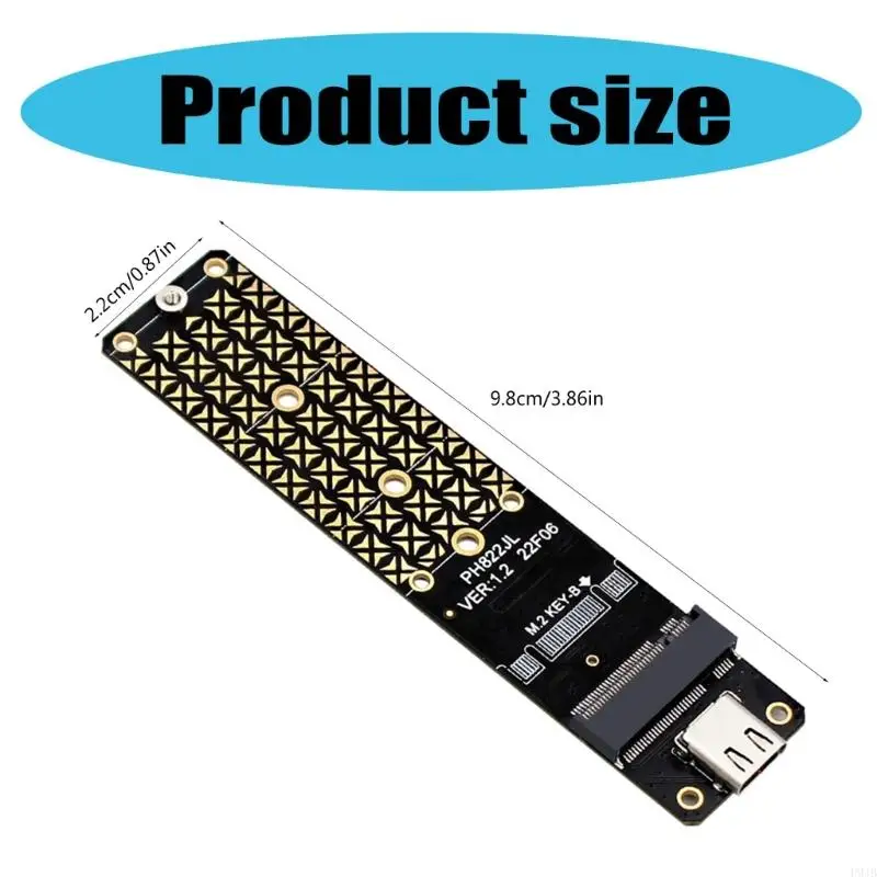 P9JB M.2 USB 3.2 Adapter M.2 B Key Type C Hard Drive Converters 10Gbps Solid States Disk for 2230/2242/2260/2280