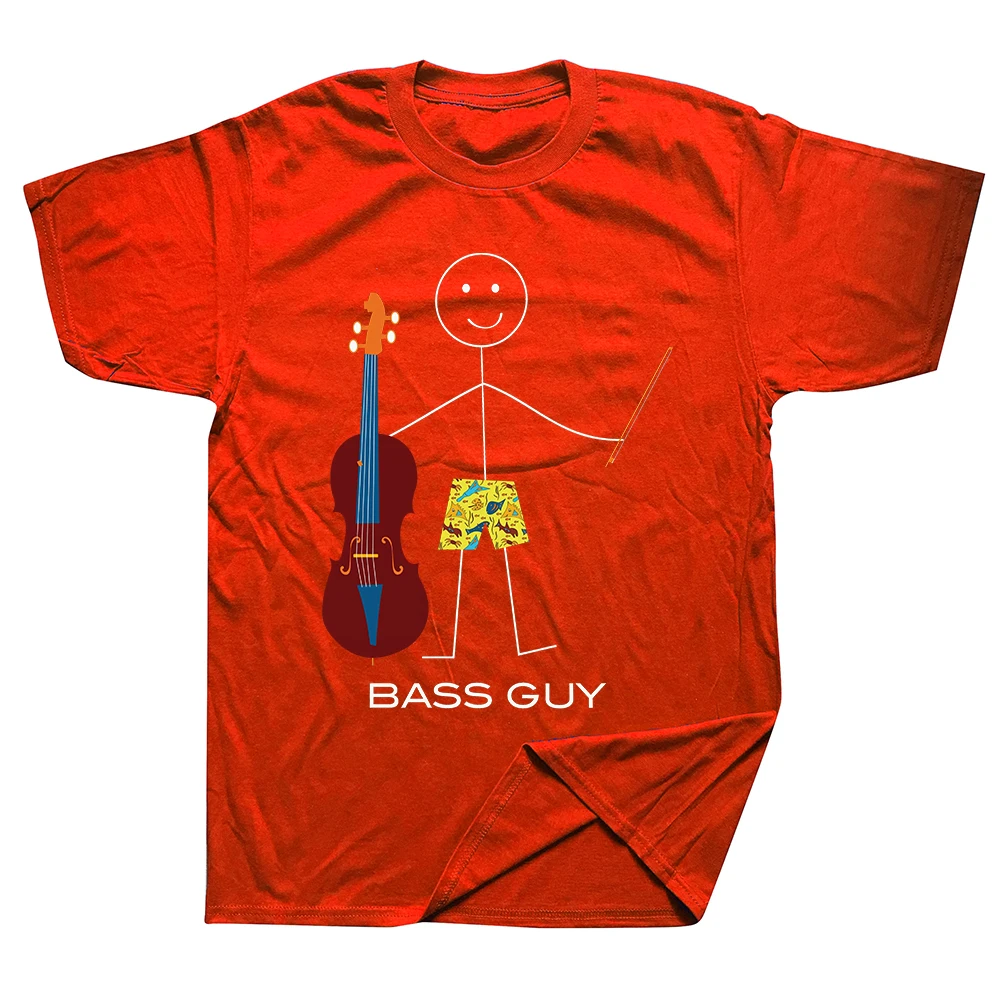 Vintage Double Bass Player Graphic Tee - Unisex Loose Fit Streetwear