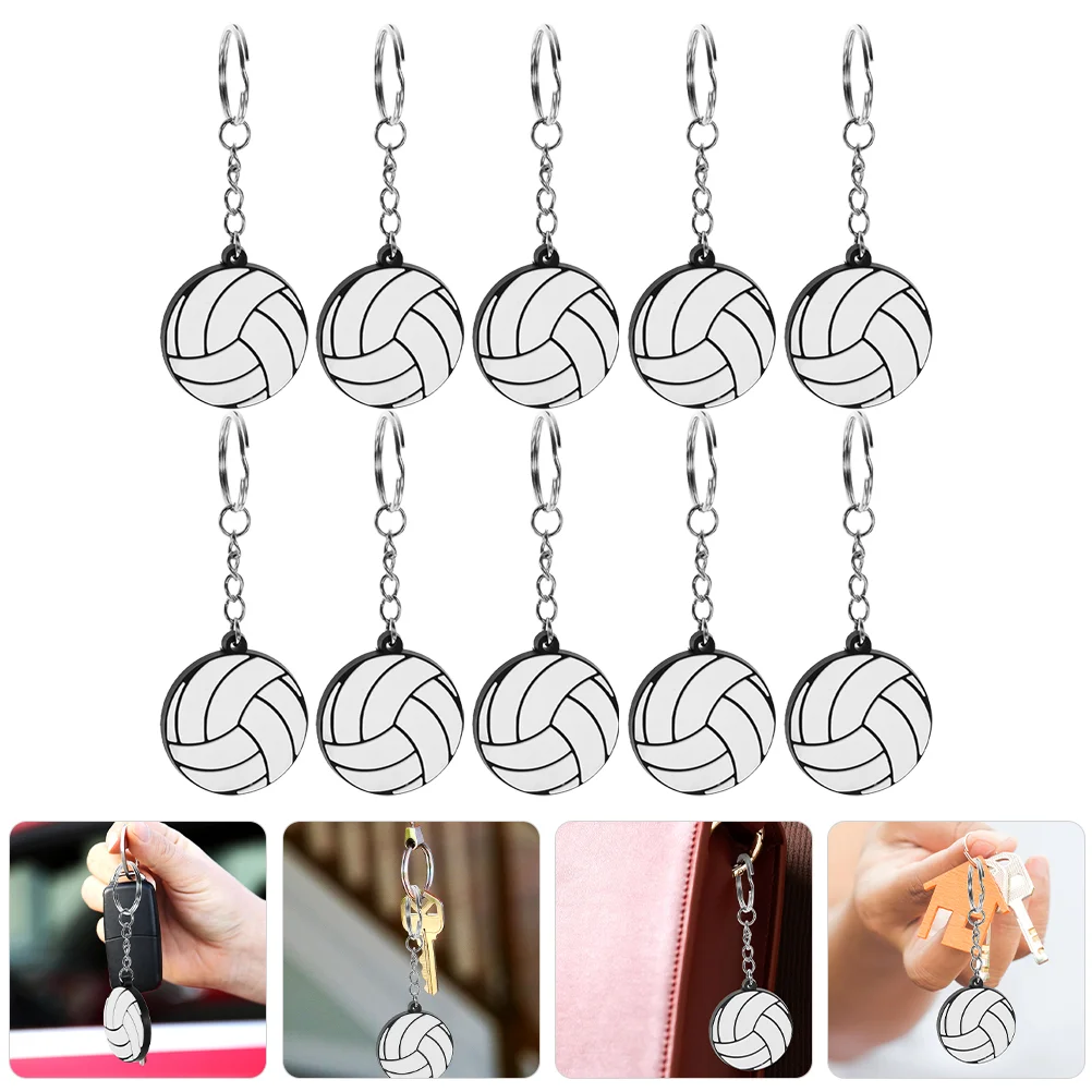 

10Pcs Hanging Backpack Ornaments Decorative Volleyball Keychains Portable Keychains