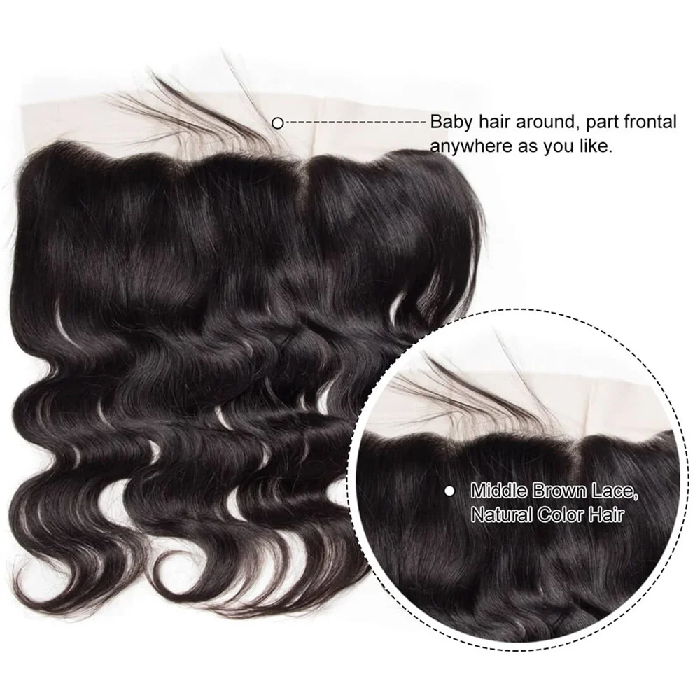 13x4 Body Wave Lace Frontal Invisible Transparent Lace Melt Skins Only Human Hair Remy Pre Plucked human hair lace product human hair frontal