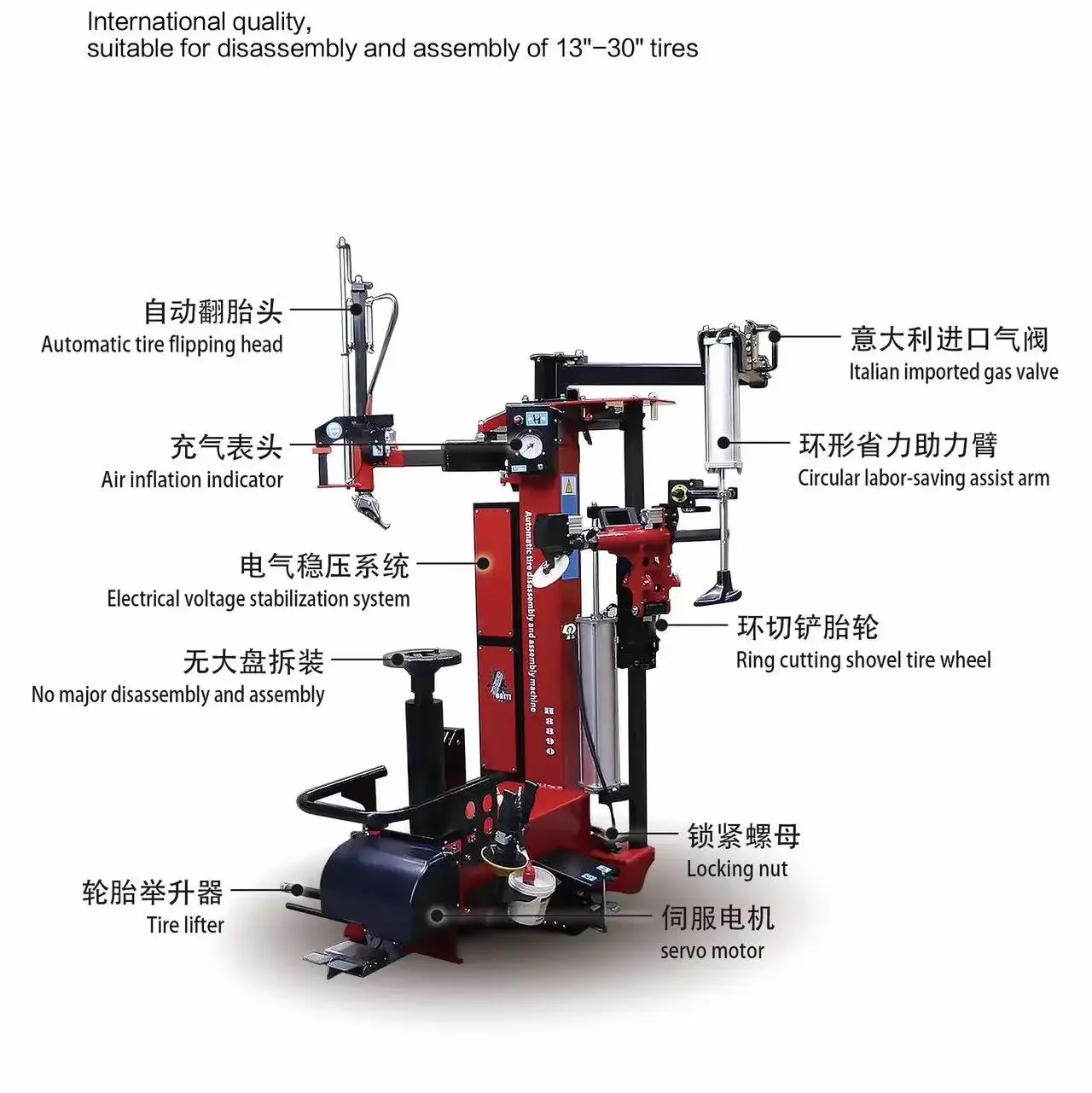 Rim 13''-30'' Automatic Car Tire Changer Car Tire Machine No Rim Contact Tire Fitting Equipment - Image 5