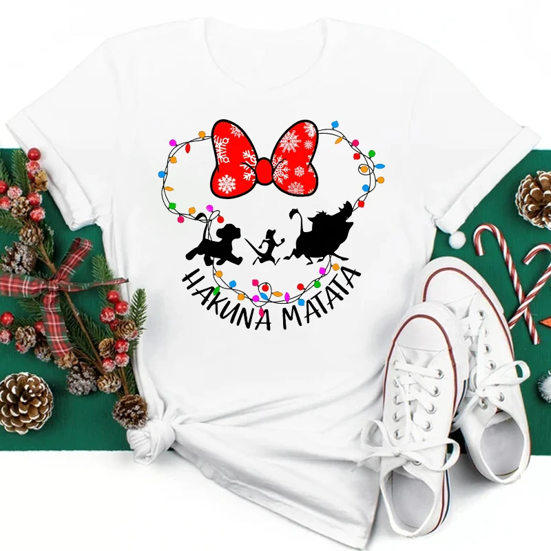 Hakuna Matata Cute Women Mickey T Shirt Harajuku 90s Ullzang The