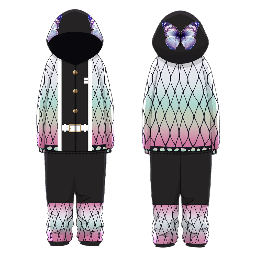 Anime Kochou Shinobu Cosplay Macacão, Fato Carnaval, Pijama