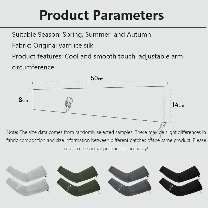 Sun Protection Arm Sleeves Ice for Men's Outdoor Cycling