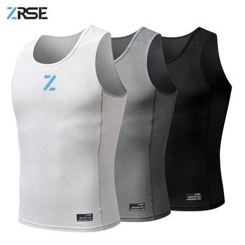 Men Cycling Vest Base Layer Summer Bicycle Clothing Jersey Sleeveless Women MTB Road Bike Clothes Mesh Underwear White Black