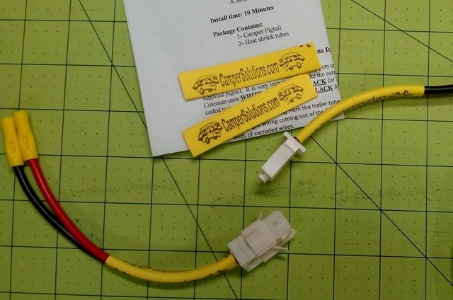 Popup Camper Battery Harness With Trailer Connection Coleman Fleetwood And  More