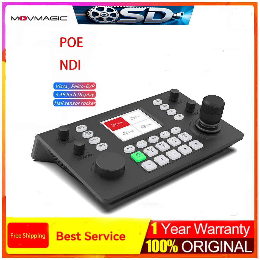 NDI Camera Decode Controller PTZ Camera Control Keyboard 3D rocker 3.49 ...