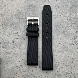 Multicolored Premium Silicone Watch Strap - 20mm High-Quality Rubber Band - 20mm (Black)