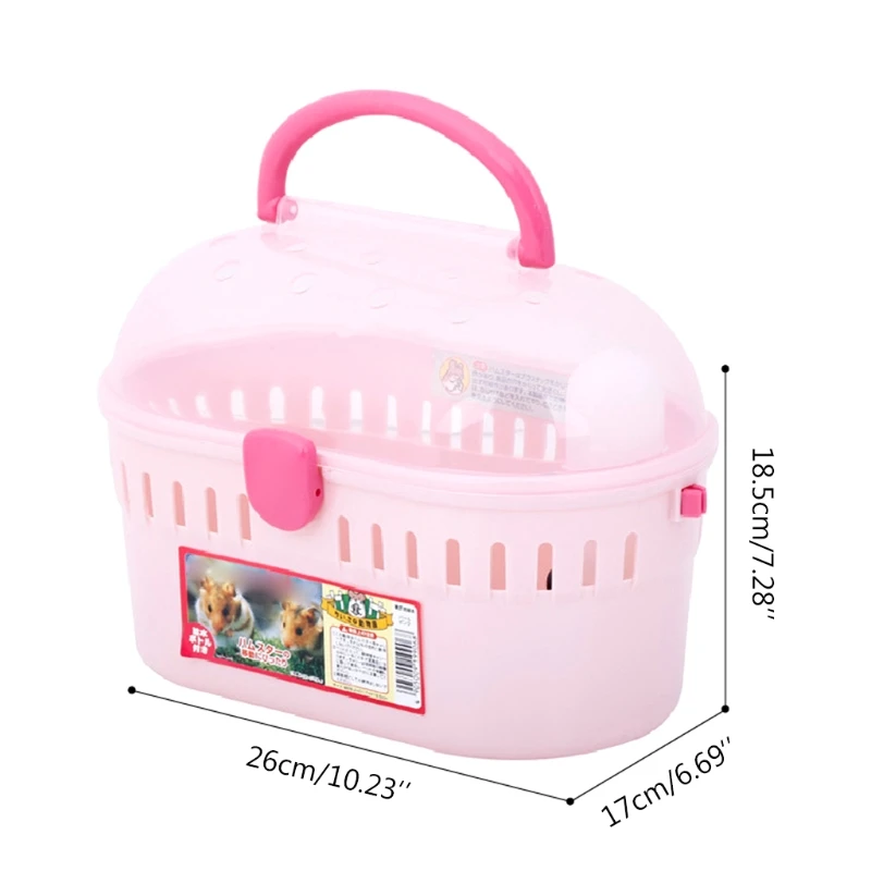 Pet Carrier Portable Travel Hamster Cage Carrier Breathable Outdoor for Hamster Small Animals Vacation Easy to Clean Comfortable