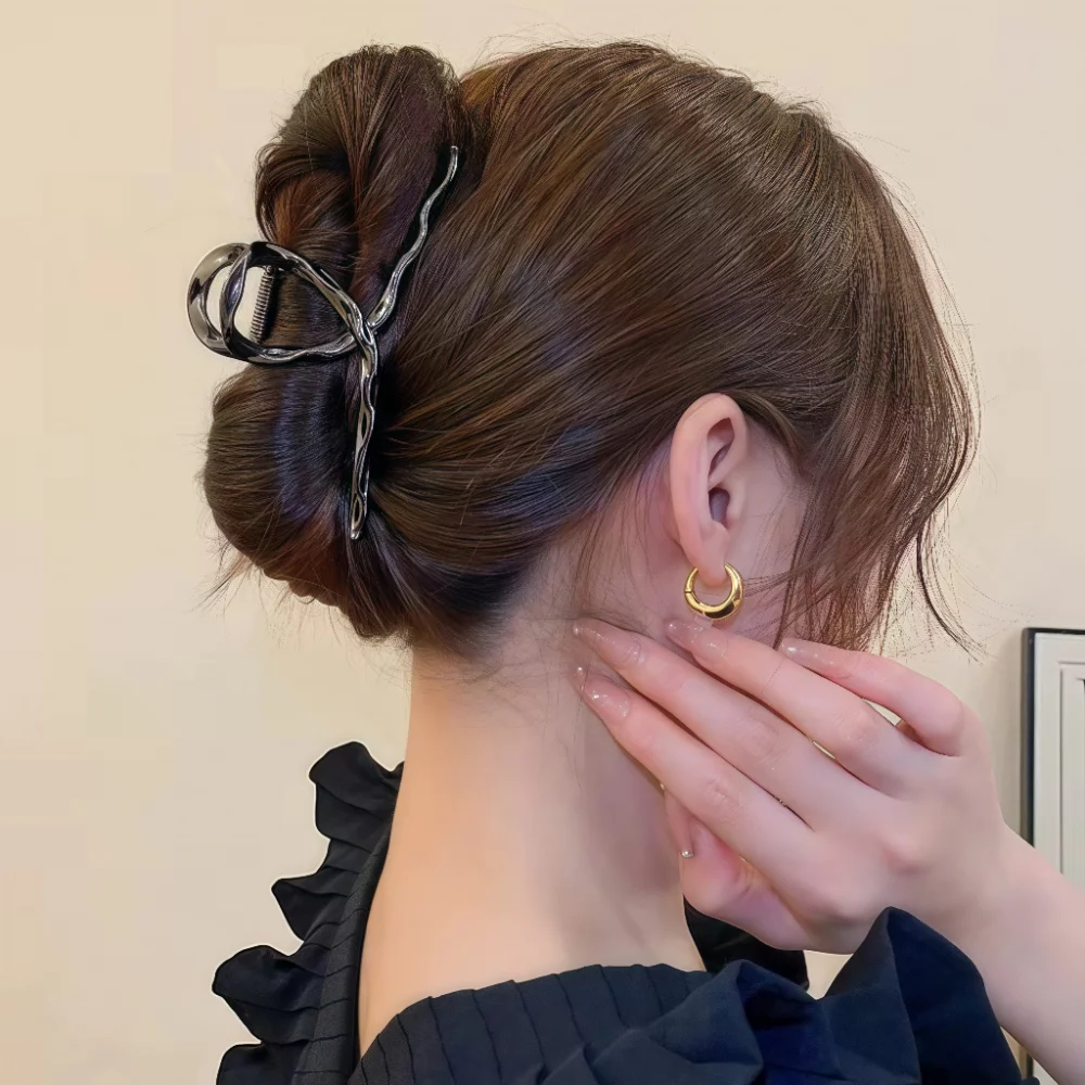 Neue Frauen Elegante Geometrische Haar Krallen Vintage Einfache Haar Clip Greifen Große Metall Haarnadeln Barrettes Mode Haar Zubehör – Detail 22