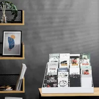 6 Tier Wire Countertop Rack Comic Book Rack Wide Tabletop Display Magazine for Book Brochure Literature Greeting Card Shelf 1
