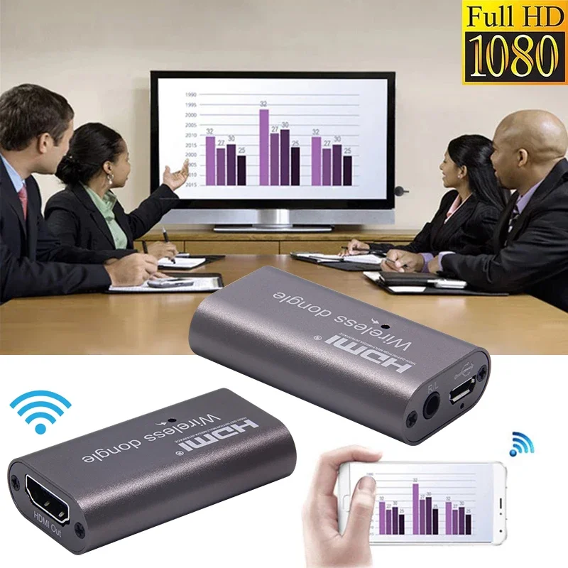 Adattatore Per Display Wifi Wireless 1080P Tv Stick Condividi Dongle Ricevitore Audio Video Extender Hdmi Per Ios Android Phone To Tv Monitor