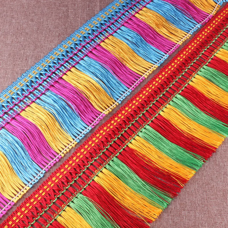 Three-Color Ethnic Style's Beard Fringe Home Clothing Decorative Lace Accessories tassel Curtain Truck Ornaments