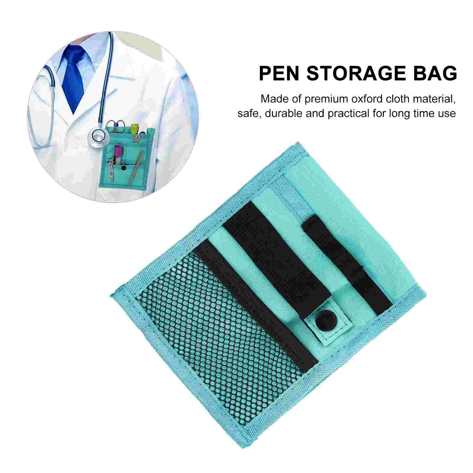 

Doctor Breast Pocket Protector Pen Office Storage Bag Chest Organizer Oxford Cloth Fall-proof Pouch Nurse