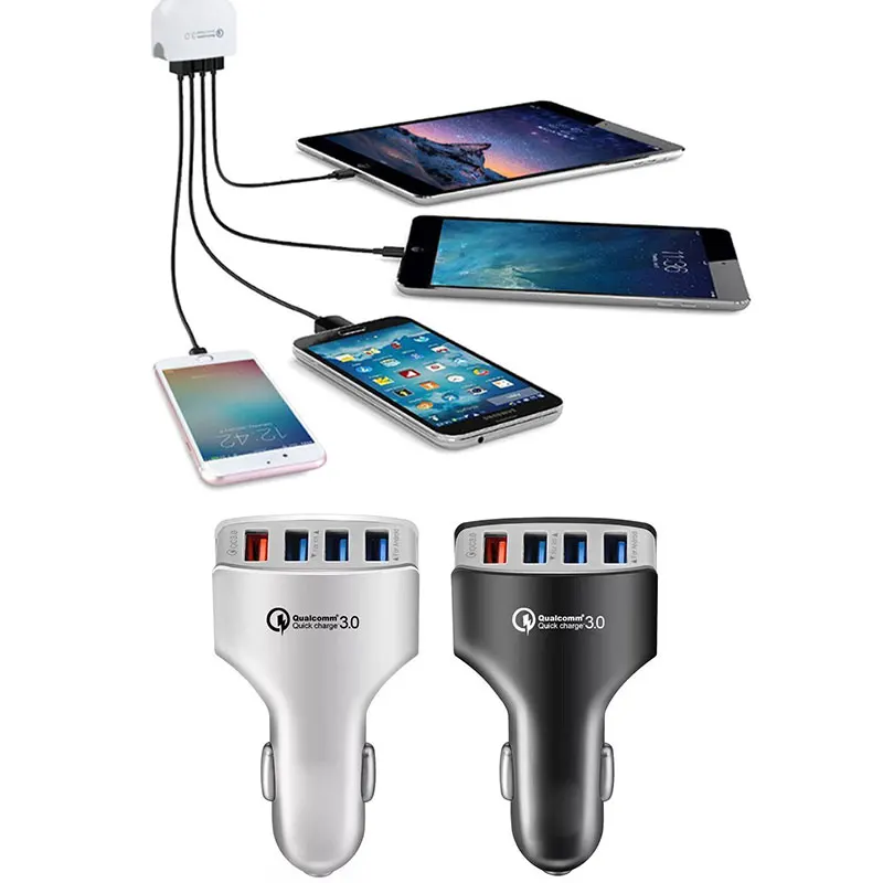 

12V USB QC 3.0 Quick Charge Auto Mobile Charge Car Cigarette Lighter USB Splitter Plug Socket Charging for Phone Car Accessories