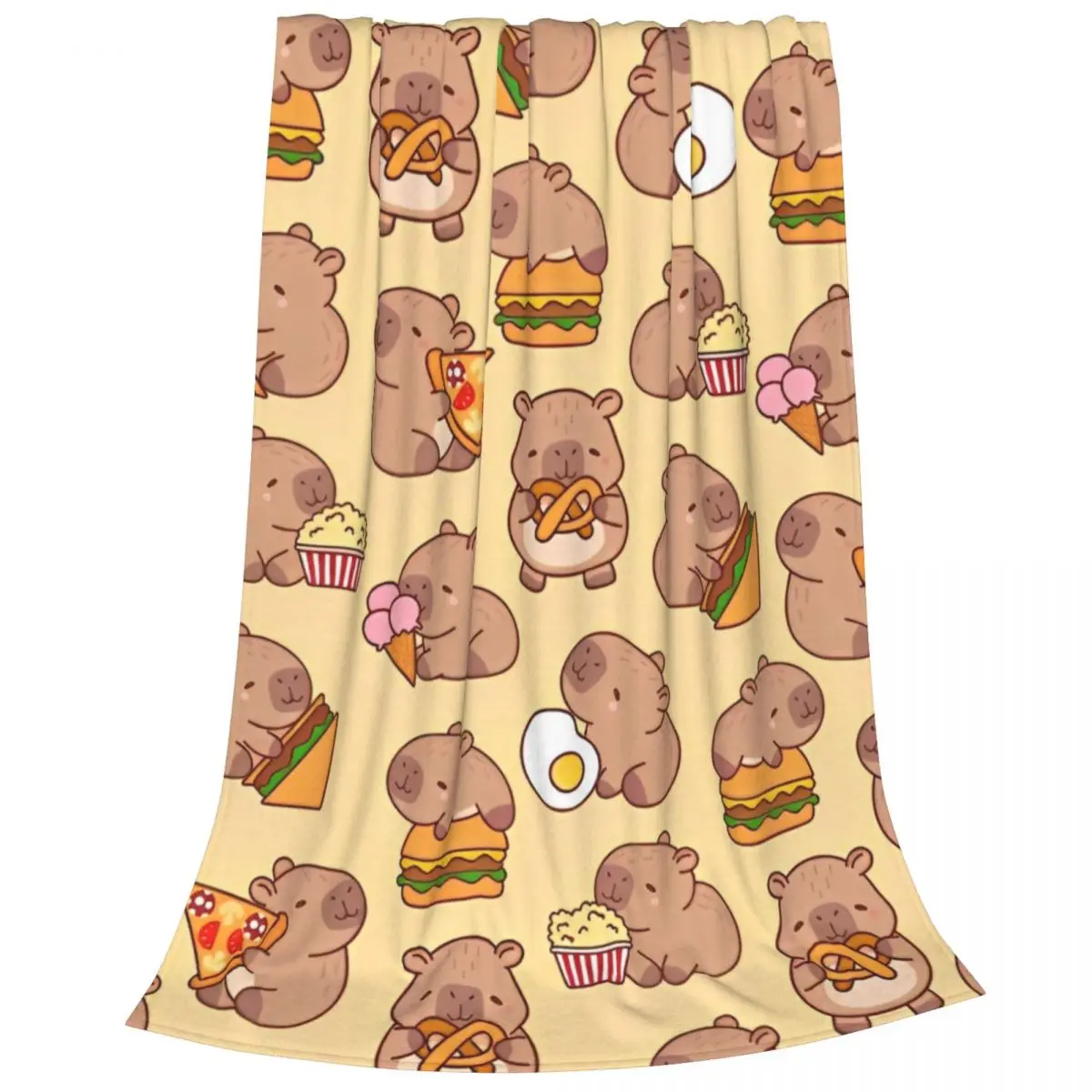 Cute Capybara Flannel Throw Blankets Blankets for Bedding Couch Super Soft Bedding Throws 3