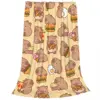 Cute Capybara Flannel Throw Blankets Blankets for Bedding Couch Super Soft Bedding Throws 3