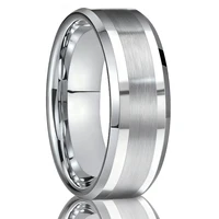 8MM/6MM silver tungsten ring anillos bague homme pareja de compromiso fashion jewelry Men's wedding bands couple engagement ring - Image 2