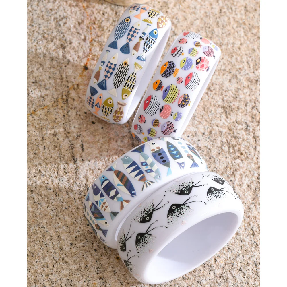 Yhpup 67mm Plastic Resin Ocean Pattern Bracelet