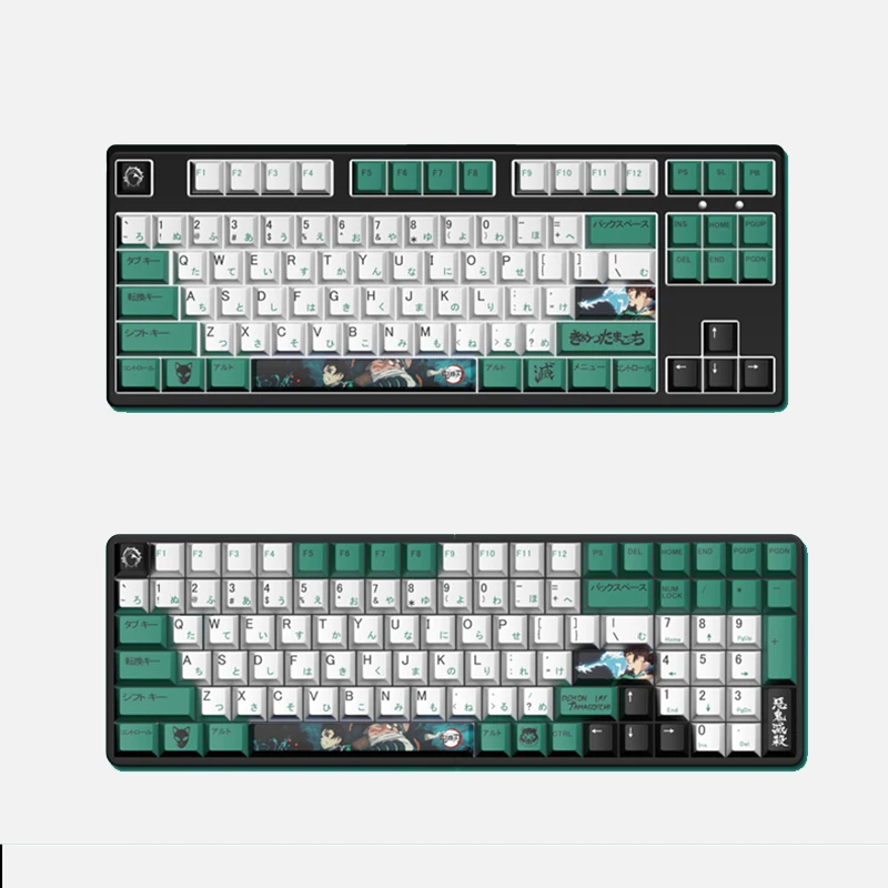 Anime Demon Slayer Nuovo Design Tanjirou Verde Keycap Per Cherry Mx Switch Tastiera Meccanica 140 Tasti Cherry Profile Pbt Keycaps