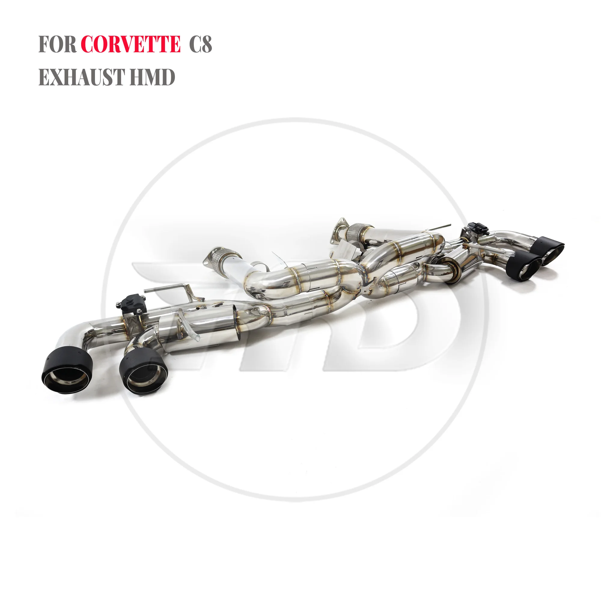 HMD Stainless Steel Exhaust System Performance Catback For Chevrolet Corvette C8 Muffler With Valve