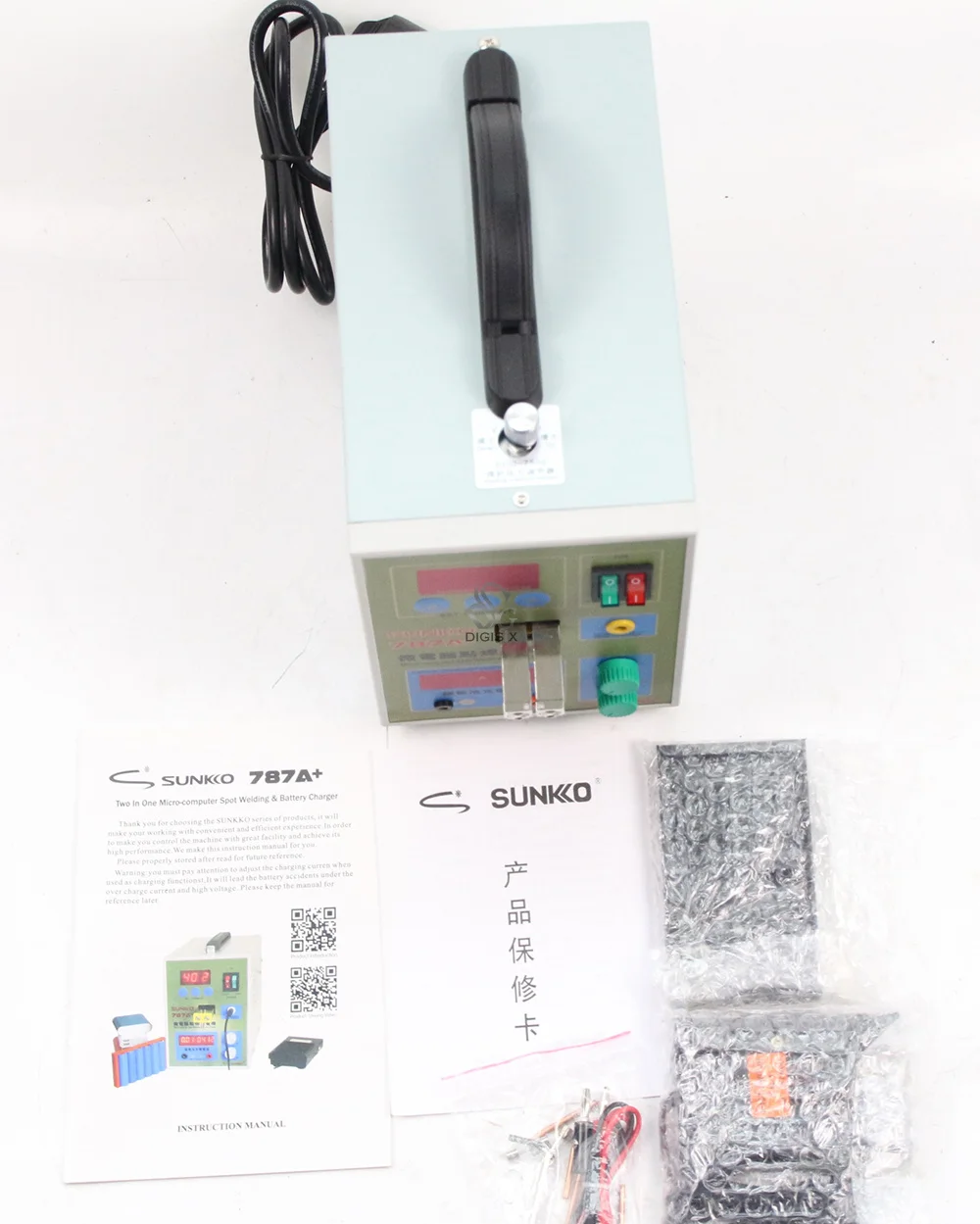 Sunkko 787A+ 220V Battery Spot Welder Pulse Welding Machine for 18650 Lithium-ion Battery Packs 0.05 - 0.2 mm 2