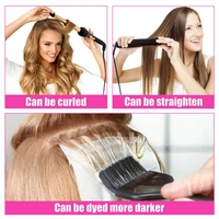 100 brins Nano anneaux Micro liens Extensions de cheveux humains naturel blond Micro perle boucle pré-collé Remy européen cheveux raides 6