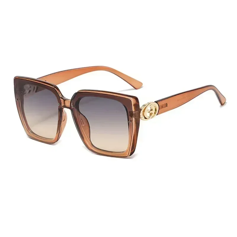 Vintage Oversized Square Sunglasses Women for Men Classic Big Frame Trending Sun Glasses UV400 Luxury Brand Designer Eyeglasses