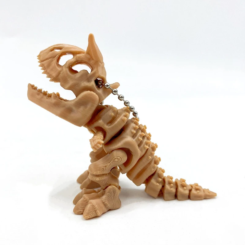 Rotatable T-Rex Skeleton Fidget Toy - 3D Printed Dinosaur Desk Decor & Novelty Gift