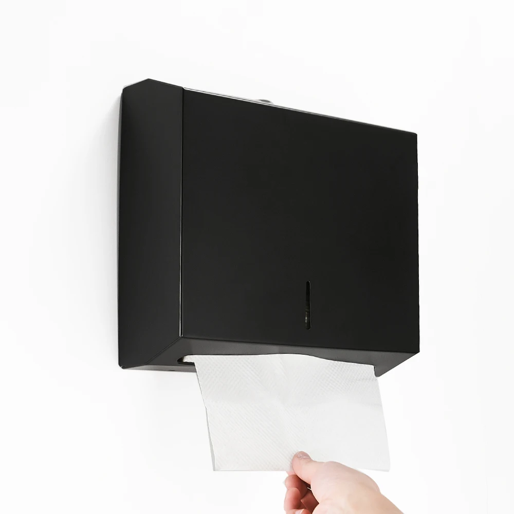 Fold-Wall-Mount-Stainless-Steel-Matte-Black-Bathroom-Hardware-Paper ...