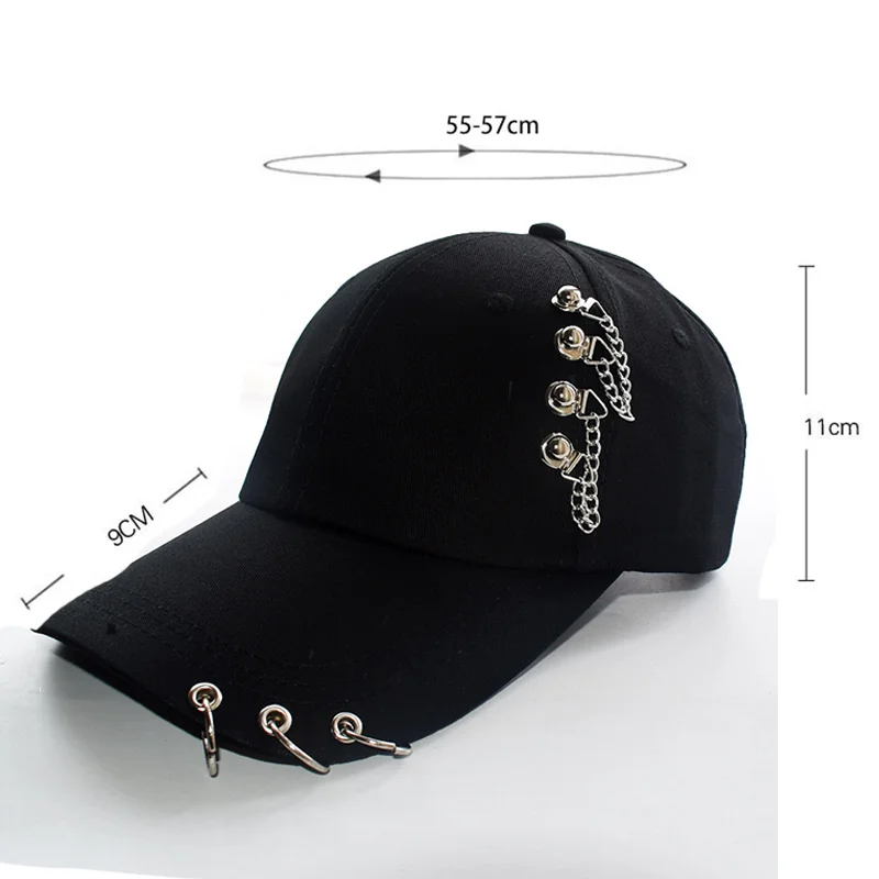 Trucker Hats Hip Hop Trucker Hats Visors Women Men Snapback Baseball Cap Adjustable Vintage Iron Chain Outdoor Hats Casquette
