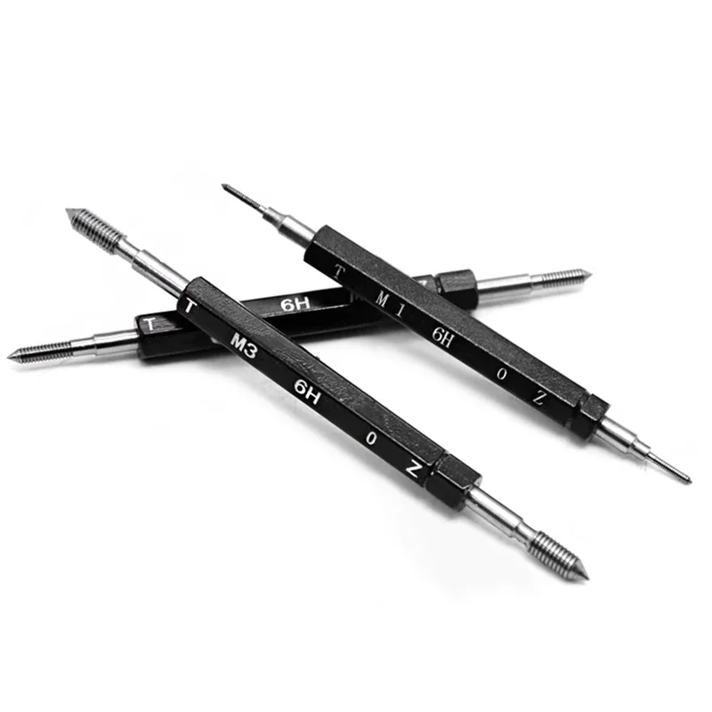 Thread Gauge Tool Metric Gauge Thread Plug Gauge 6H M1-M3 M4 M6 M8 M10-M42 GO/NO GO Precision external Screw Gage Fine Pitch Thread Test Tool