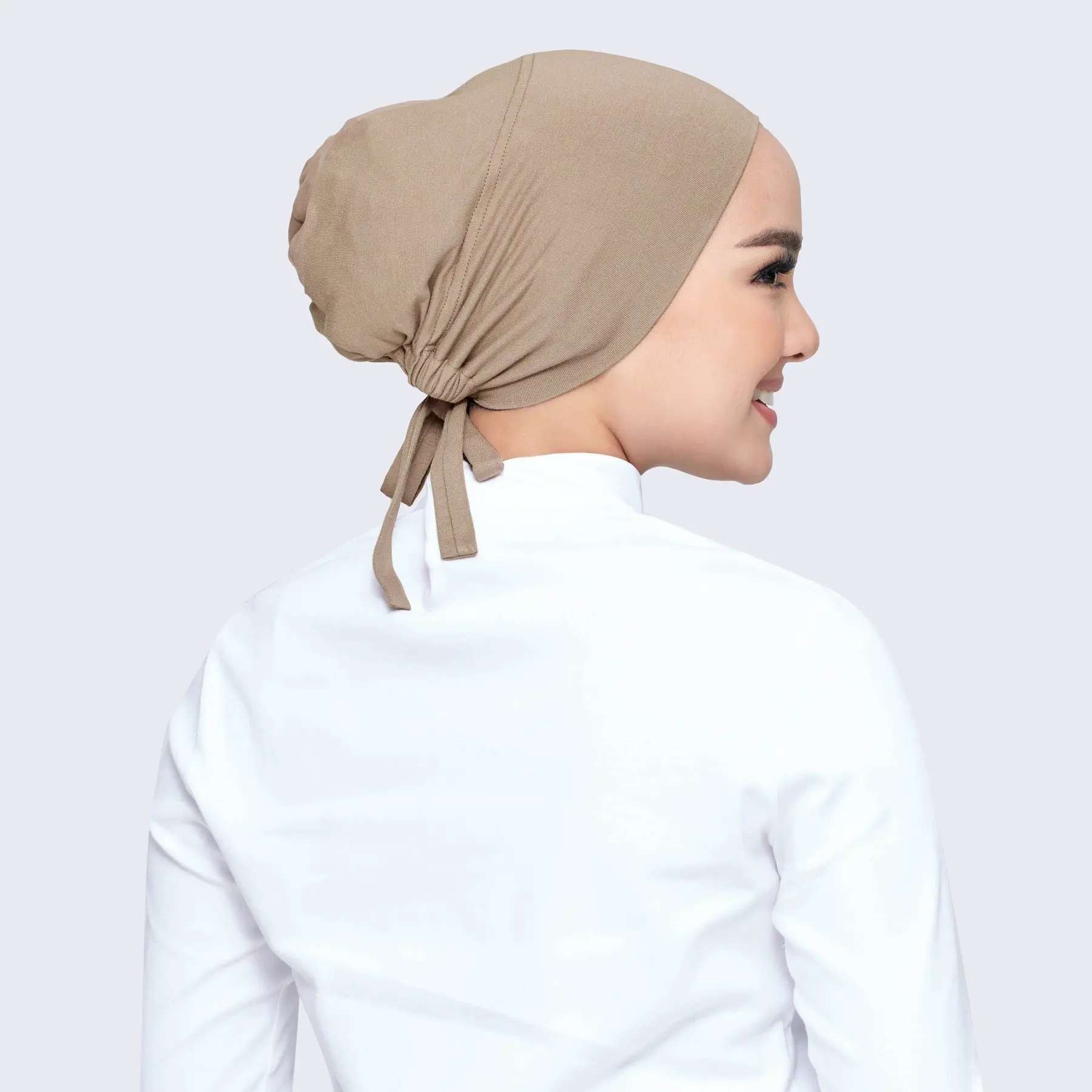 Tie Back Undercaps Women Inner Hijab Muslim Cap Bonnet Islamic Cotton Spandex Jersey Underscarf