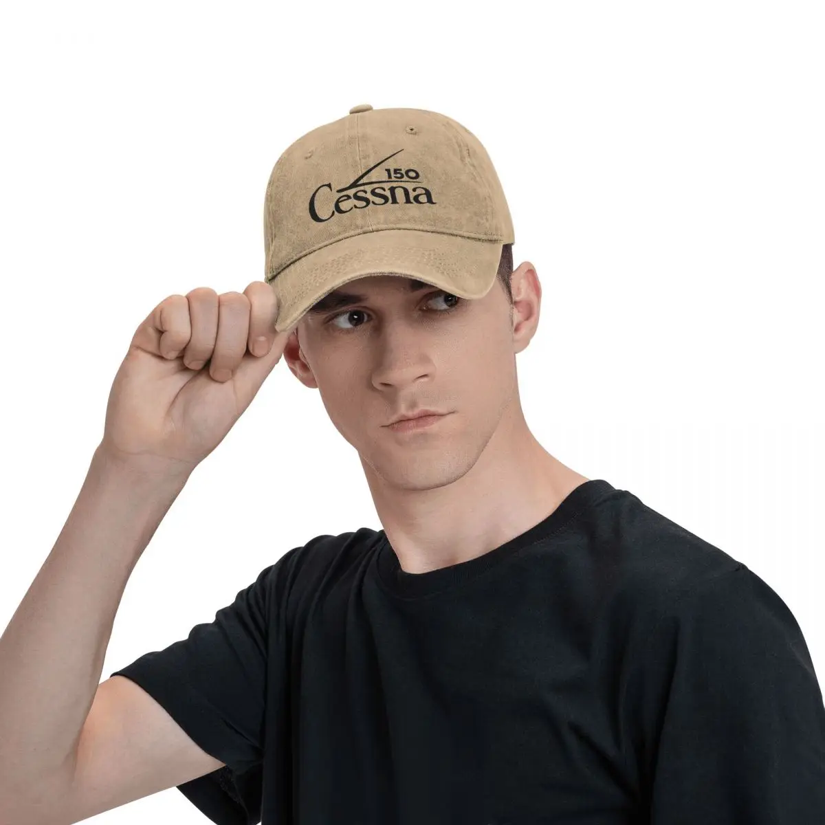 Cessna 150 Series Logo Washed Baseball Cap American Aircraft Trucker Hat Summer Female Male Outdoor Sport Sunscreen Snapback Cap 6