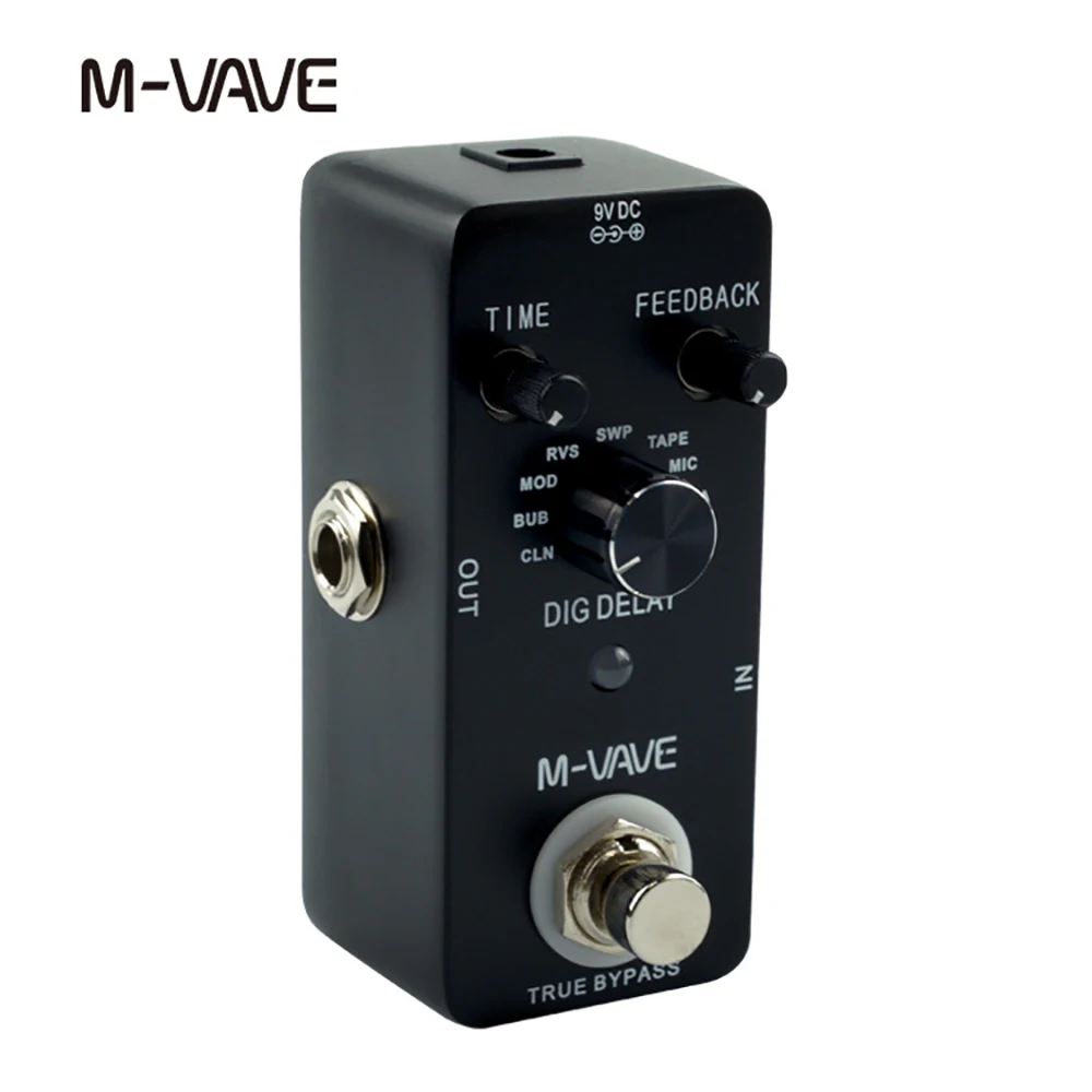 M-VAVE DIG DELAY Digital Guitar Effect Pedal 9 Delay Effects True Bypass Full Metal Shell Effects Processors
