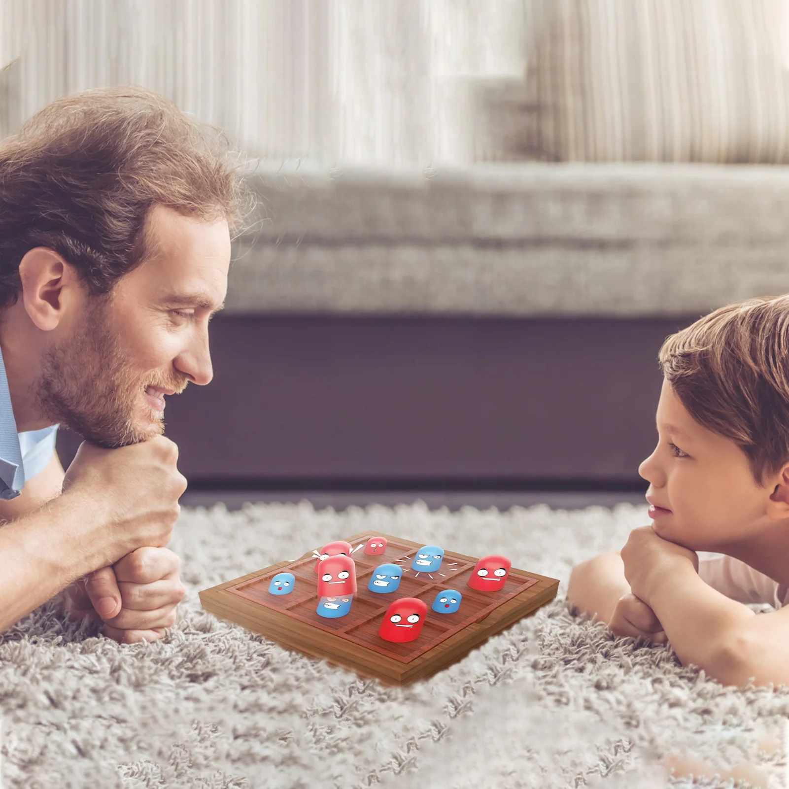 Board Game Table Games Tic-Tac Toe Big Eat Small Gobble Board Game Children Kids Christmas Birthday Gifts For Parent-Child Interactive Educational Toys