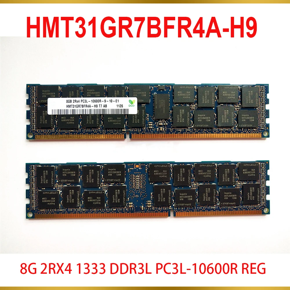 1 Pcs For SK Hynix RAM 8GB 8G 2RX4 1333 DDR3L PC3L-10600R REG HMT31GR7BFR4A-H9 3 1 Pcs For SK Hynix RAM 8GB 8G 2RX4 1333 DDR3L PC3L-10600R REG HMT31GR7BFR4A-H9