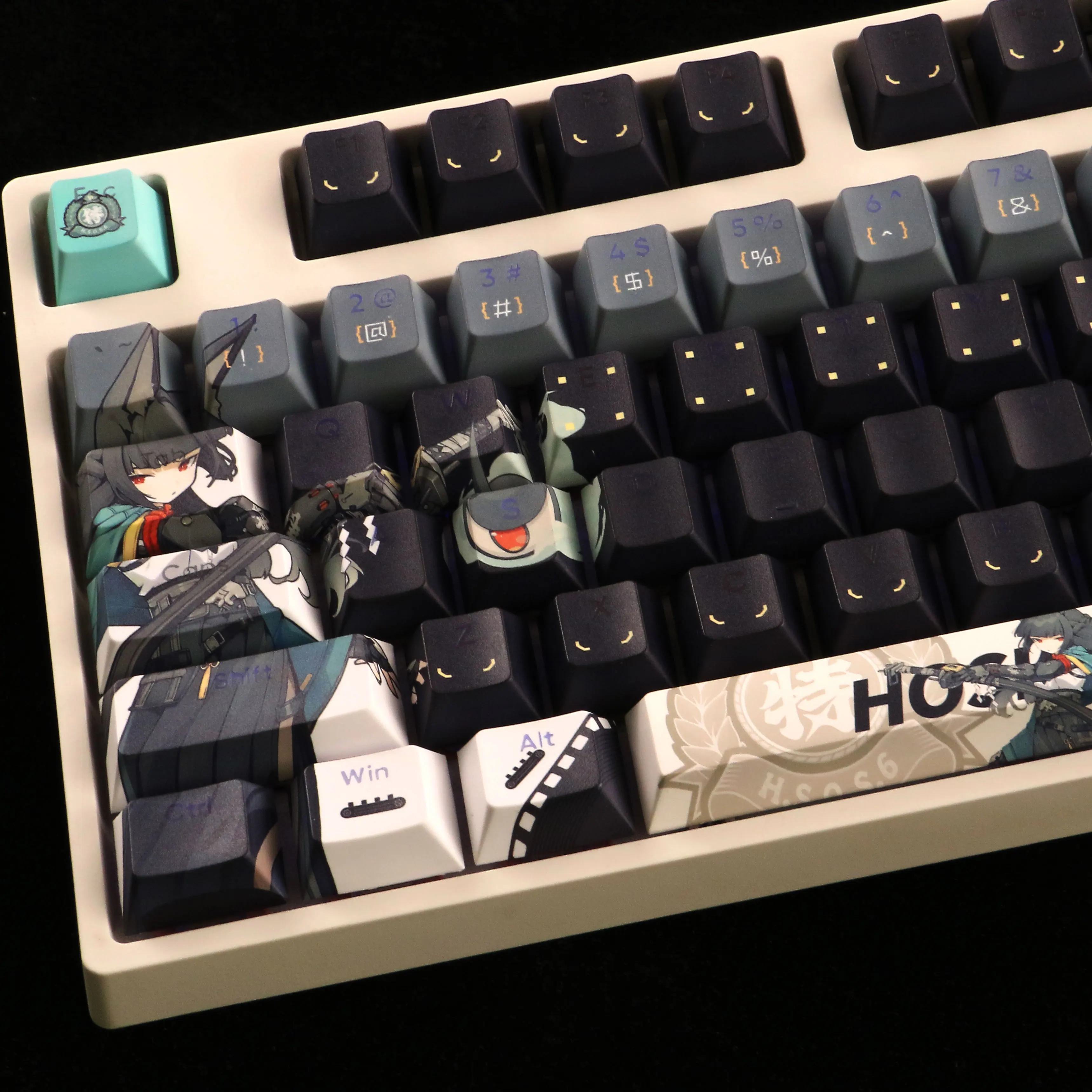 Hoshimi Miyabi Keycap PBT Sublimation Cherry Profile Keycaps for