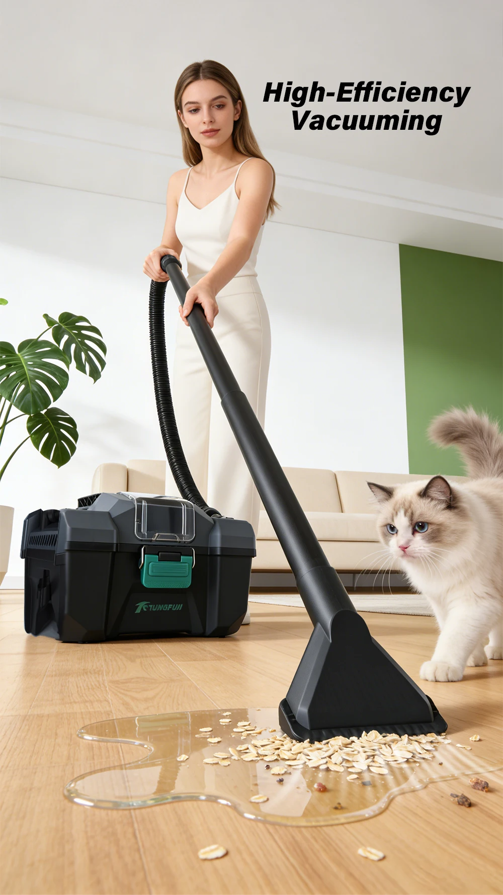 17000Pa Powerful Wet Dry Shop Vacuum 2.5M Long Hose Extension Pole Portable Vacu