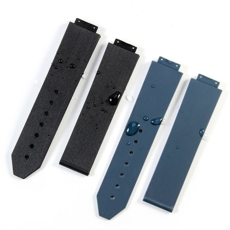 Silicone Watch Strap with Stainless Steel Folding Buckle Bracelet