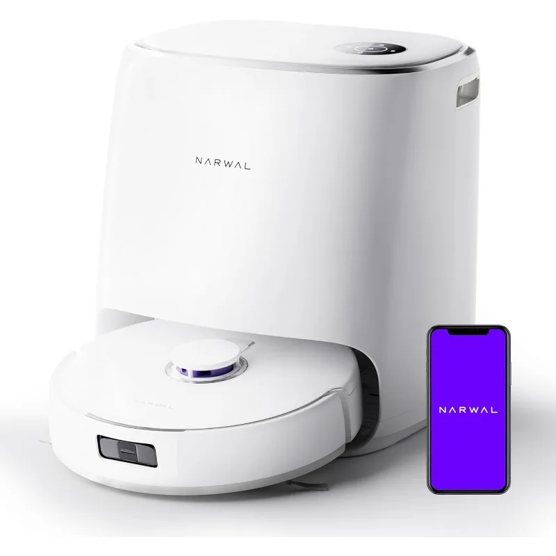 Narwal Freo X Ultra Robot Vacuum Mop Combo,8200Pa Robot Mop&Vacuum,Auto Mop Drying/Washing,Self-Empty,Zero-Tangling,DirtSense