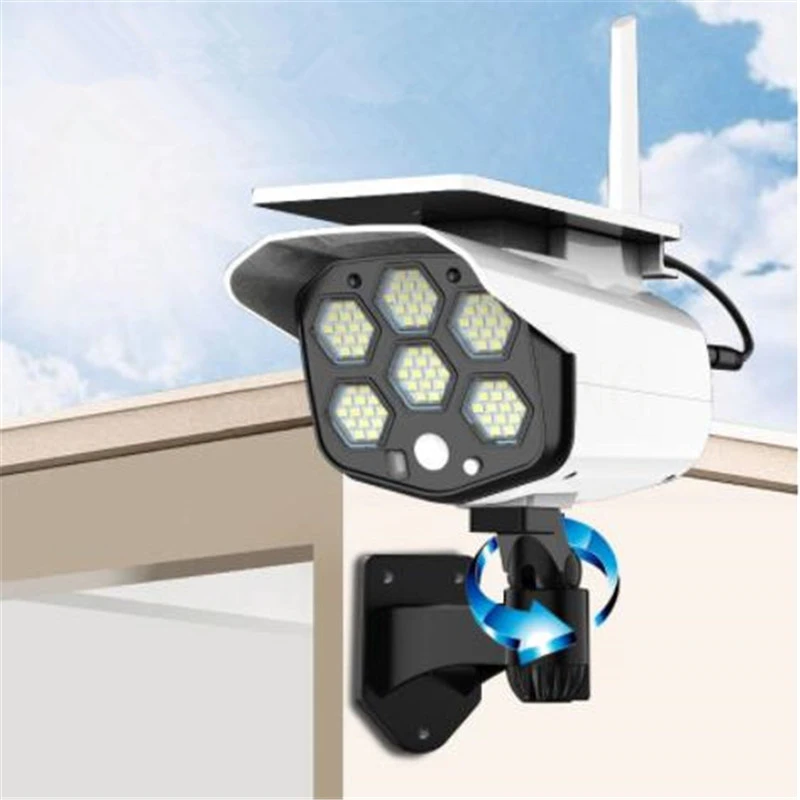 solar step lights Smart Dummy Surveillance Camera Indoor/Outdoor Waterproof Fake CCTV Security Camera Bullet with Flashing Red LED Light Monitor solar outside lights