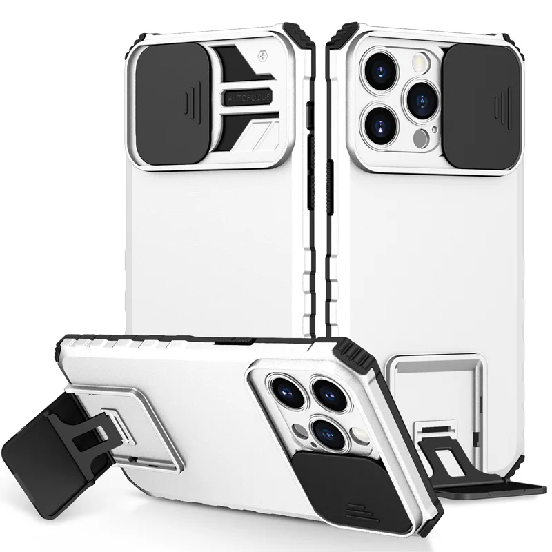 Shockproof Armor Slide Camera Lens Protect Phone Case with Back Cover