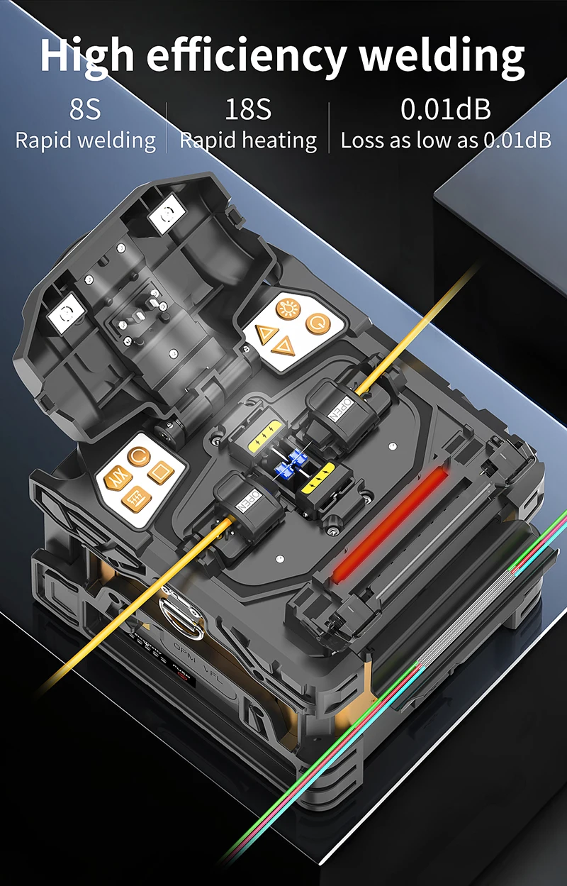 S-80/A-80F/A-10 Fiber Optic Fusion Splicer 6 Motors SM/MM Optical Fiber Core Hea