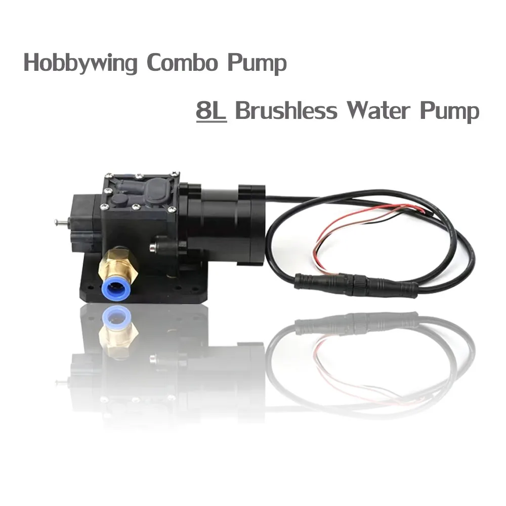 

1PCS 8L Brushless Water Pump 10A 12S 14S V1 Sprayer Diaphragm Pump Hobbywing Combo Pump for Plant Agriculture UAV Drone