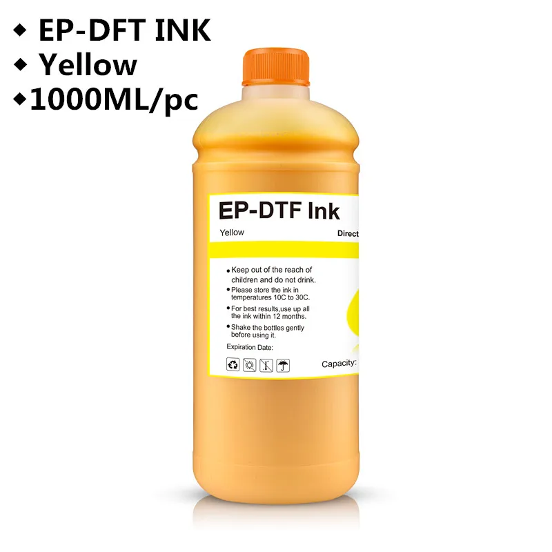 DTF INK Textile ink DTF printing 1000ML direct to transfer film ink For Dirent printer film heat transfer PET Film hot melt powder transfer film