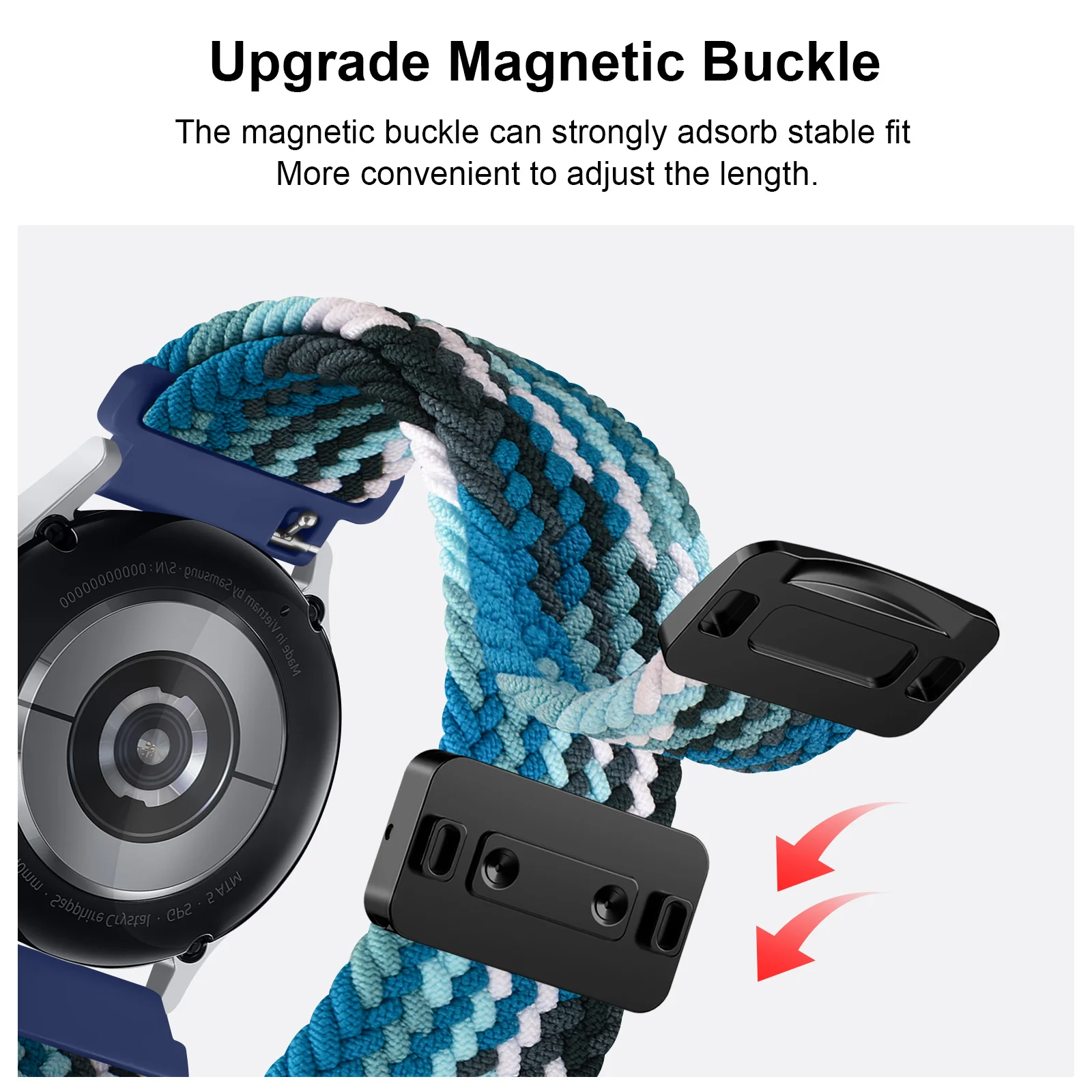 Braided Solo Loop Wristband for Garmin Smartwatches, 20mm Strap
