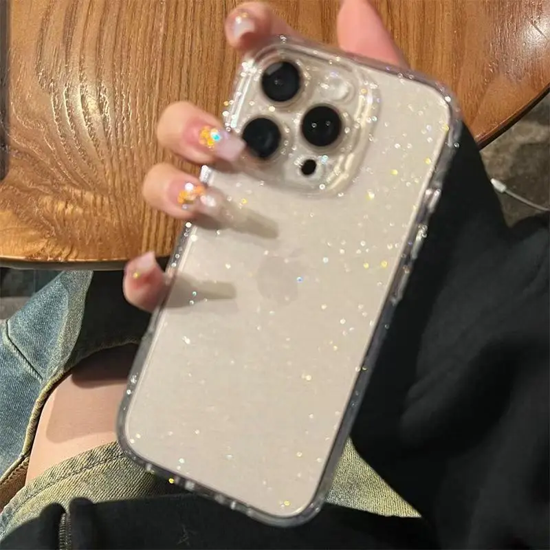 Luxury Bling Glitter Transparent Phone Case For iPhone 17 Air