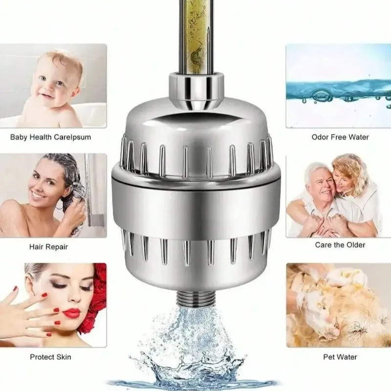 High-Output Shower Water Filter - Removes Chlorine & Heavy Metals, Softens Hard Water